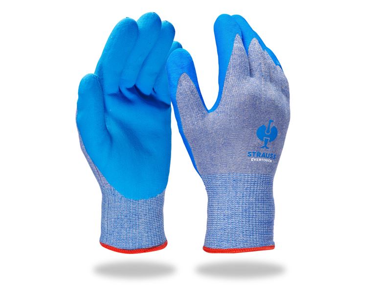 Vue principale, Revêtement, e.s. Gants en nitrile evertouch allseasons, bleu/bleu clair-mélange