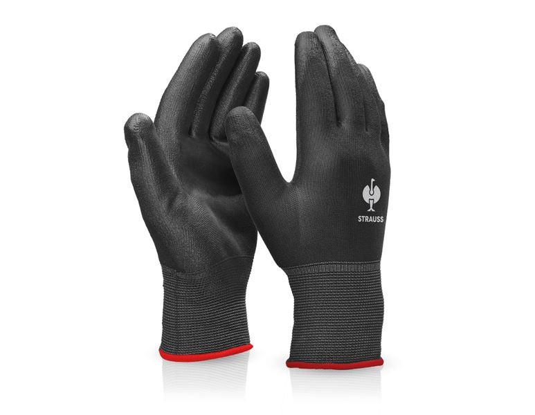 Vue principale, PROMOS, Gants micro PU, noir