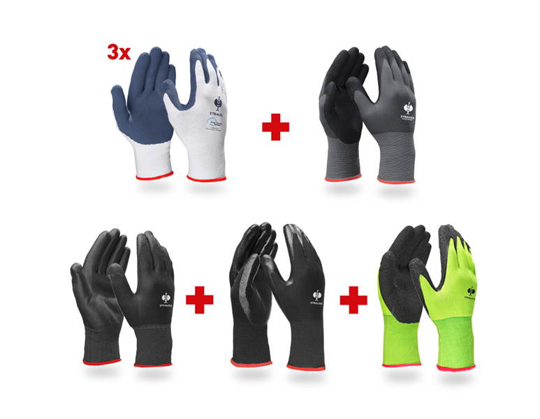 Vue principale, Sécurité au travail, Gants Kit professionnel Revêtement II