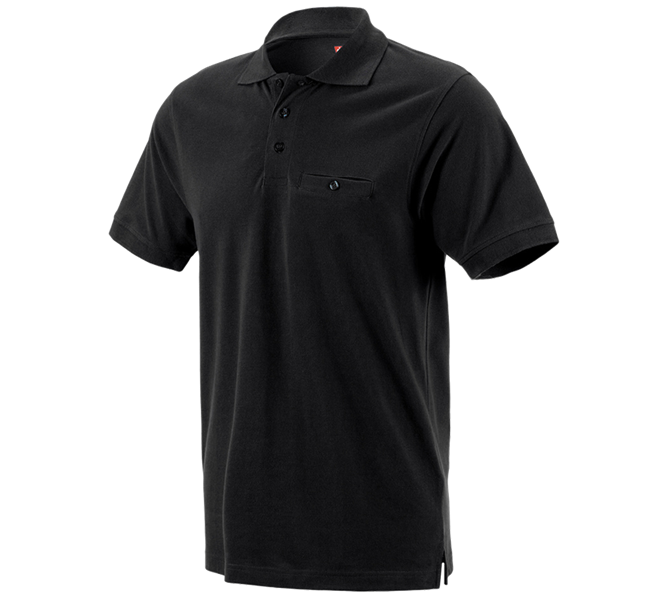 Hauptansicht, e.s. Kollektionen im Überblick, e.s. Polo-Shirt cotton Pocket, schwarz