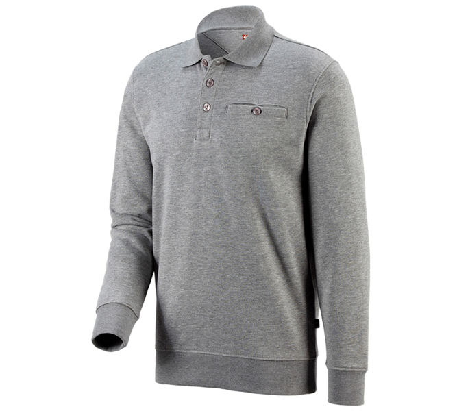 Hoofdaanzicht, Basics, e.s. Sweatshirt poly cotton Pocket, grijs mêlee