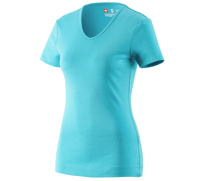 Hoofdaanzicht, Basics, e.s. T-Shirt cotton V-Neck, dames, capri