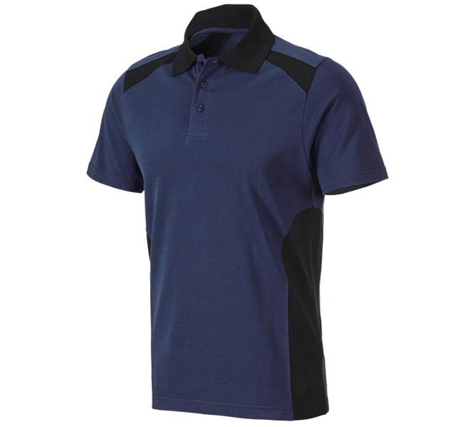 Hauptansicht, Polo-Shirts, Polo-Shirt cotton e.s.active, dunkelblau/schwarz