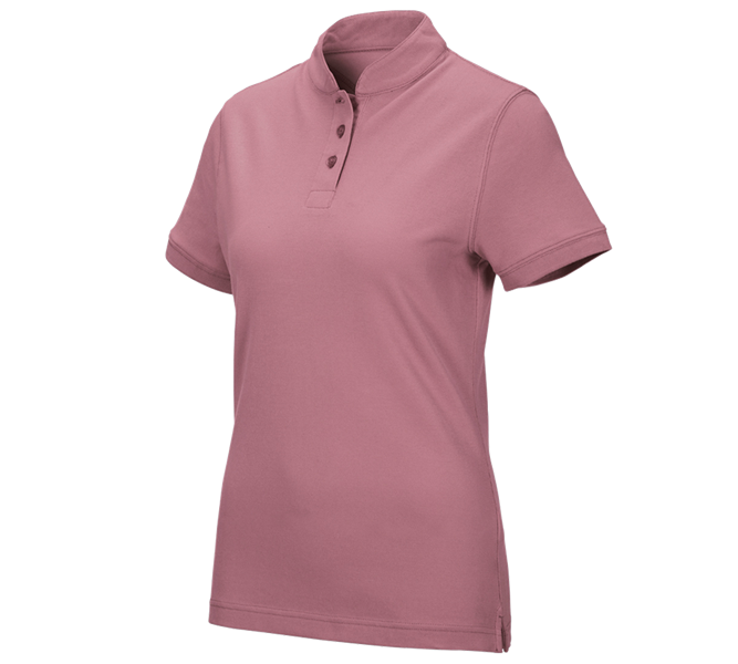 Vue principale, Basics, e.s. Polo cotton Mandarin, femmes, vieux rose