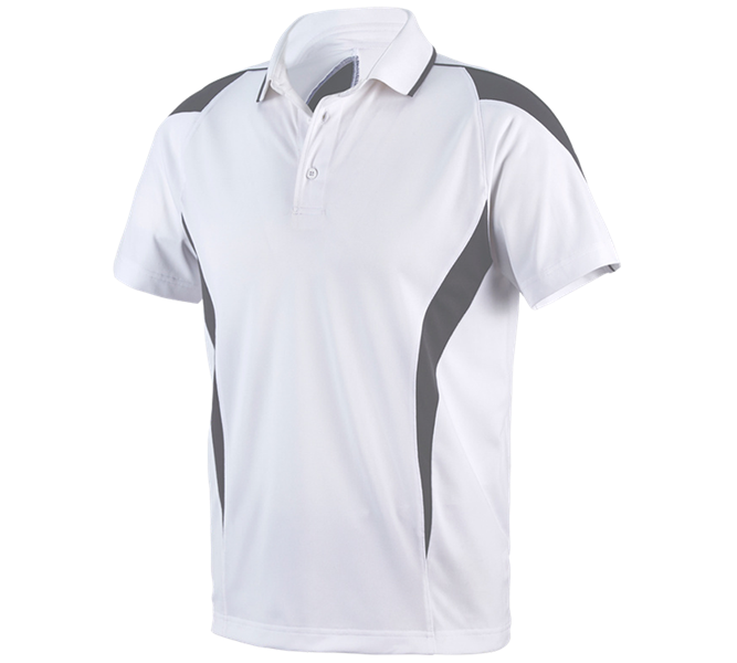 Hoofdaanzicht, Poloshirts, e.s. Funktioneel Polo-Shirt poly Silverfresh, wit/cement