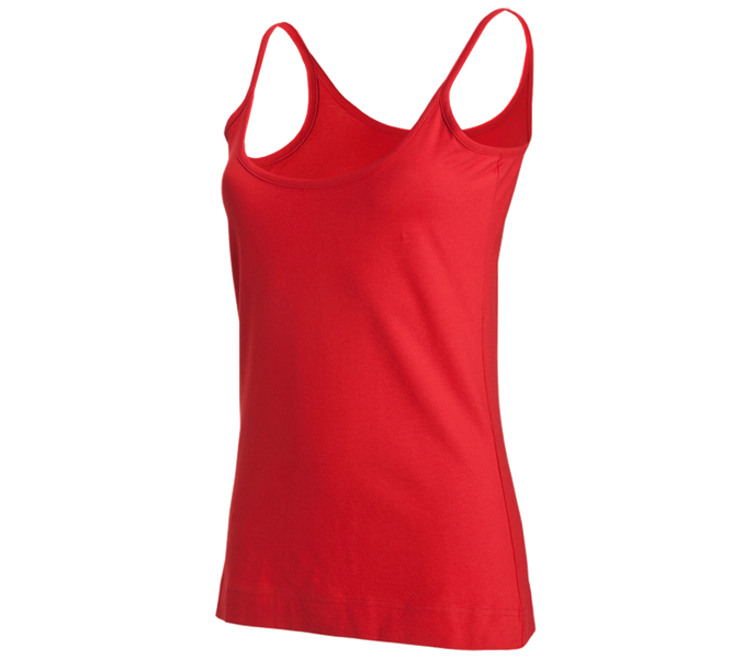 Vue principale, Hauts, e.s. Top bretelles spaghetti cotton stretch,femmes, rouge vif