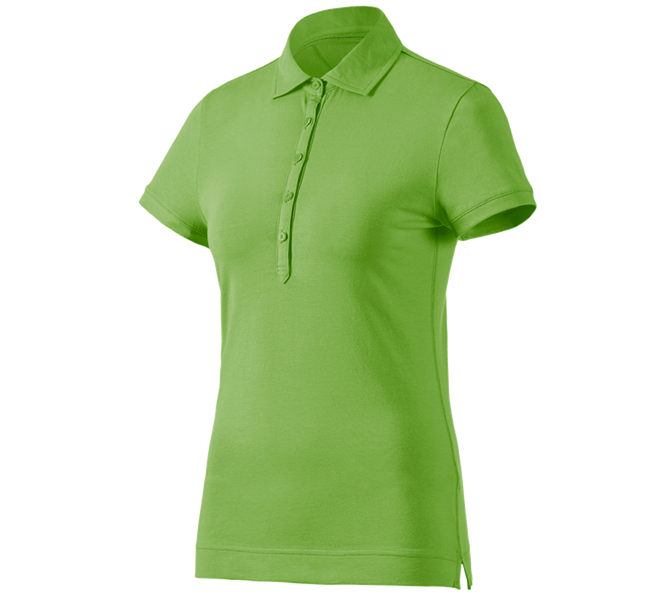 Hauptansicht, Polo-Shirts, e.s. Polo-Shirt cotton stretch, Damen, seegrün