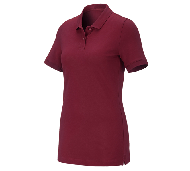 Hoofdaanzicht, Bovenkleding, e.s. Pique-Polo cotton stretch, dames, bordeaux