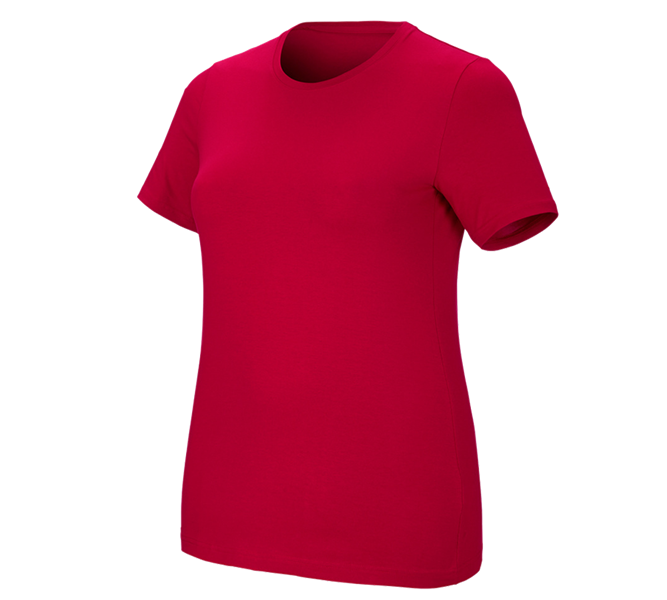 e.s. T-Shirt cotton stretch, dames, plus fit