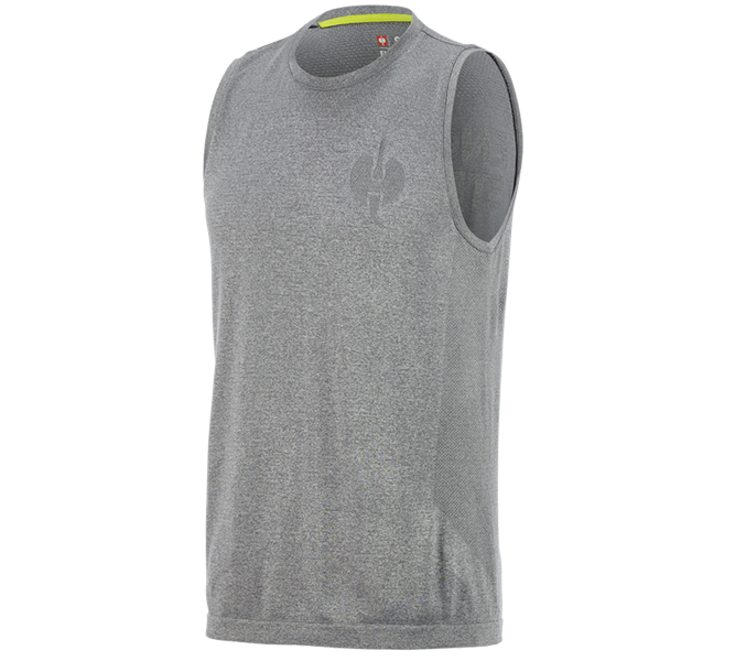 Vue principale, T-Shirts, Chemise Athletik seamless e.s.trail, gris basalte mélange