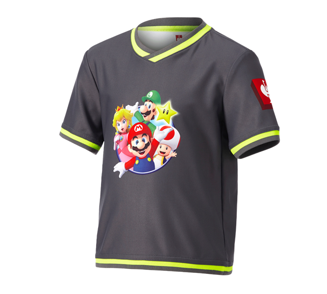 Hoofdaanzicht, SUPER MARIO X STRAUSS, Super Mario Functionele-T-shirt, kinderen, antraciet