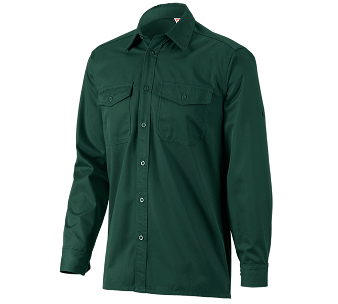 Vue principale, e.s.classic, Chemise de travail e.s.classic, à manches longues, vert