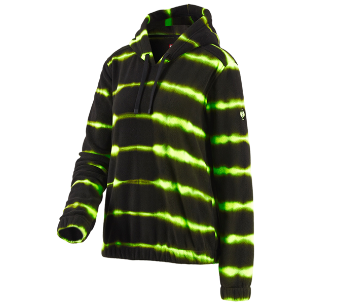 Fleece Hoody tie-dye e.s.motion ten, Damen