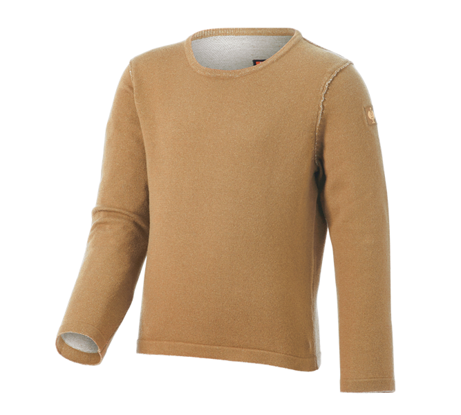 Hauptansicht, Shirts & Co., Strickpullover e.s.iconic, Kinder, mandelbraun