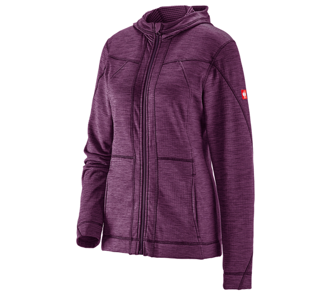 Hauptansicht, Fleecejacken | Strickjacken, Kapuzenjacke isocell e.s.dynashield, Damen, specialpurple melange