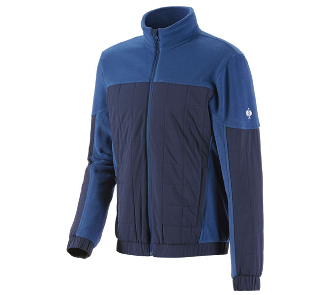 Hauptansicht, e.s.concrete, Hybrid Fleecejacke e.s.concrete, alkaliblau/tiefblau