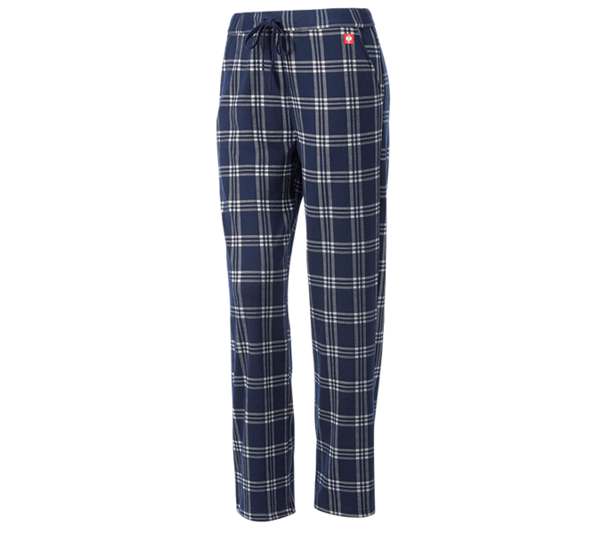 Hoofdaanzicht, Voor vrienden & collega's, e.s. Geruite pyjamabroek, dames, diepblauw/wit