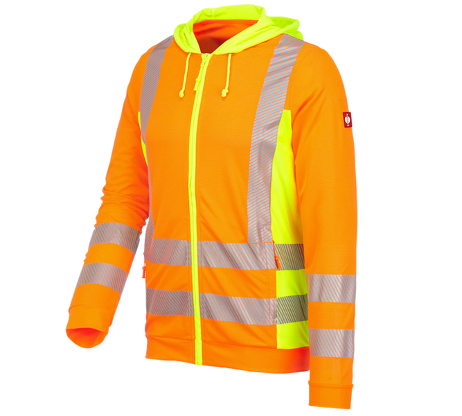 Vue principale, Vestes haute visibilité, Veste à capuche foncti. de signal. e.s.motion 2020, orange fluo/jaune fluo