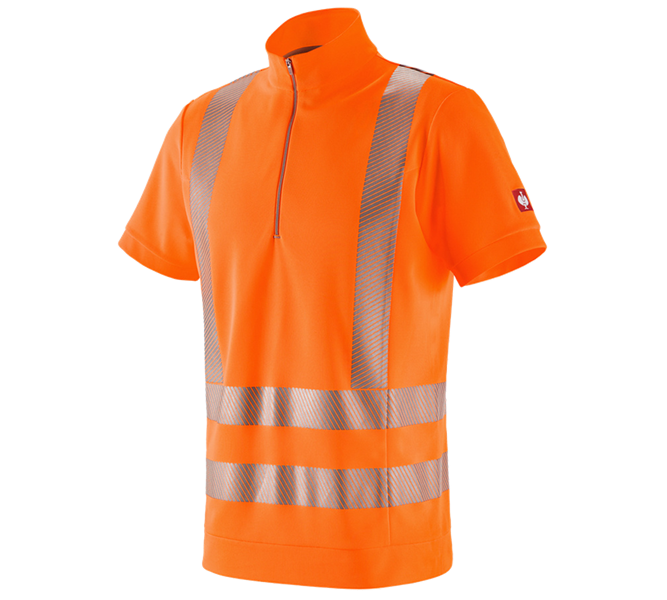 Hoofdaanzicht, Veiligheidskleding, e.s. functioneel waarschuwings-ZIP-T-shirt UV, signaaloranje