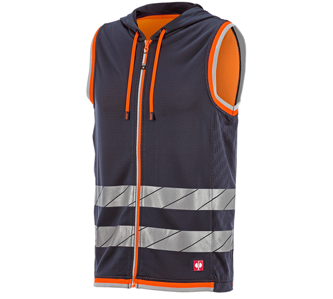 Hoofdaanzicht, Werkvesten, Reflex functionele bodywarmer e.s.ambition, donkerblauw/signaaloranje