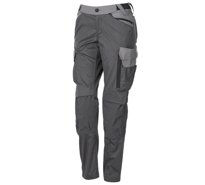 Vue principale, Vêtements, Pantalon à taille élastique e.s.trail pure, femmes, gris carbone/gris basalte