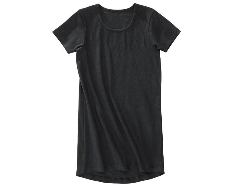 Hoofdaanzicht, Ondergoed, e.s. Cotton rib T-shirt, zwart