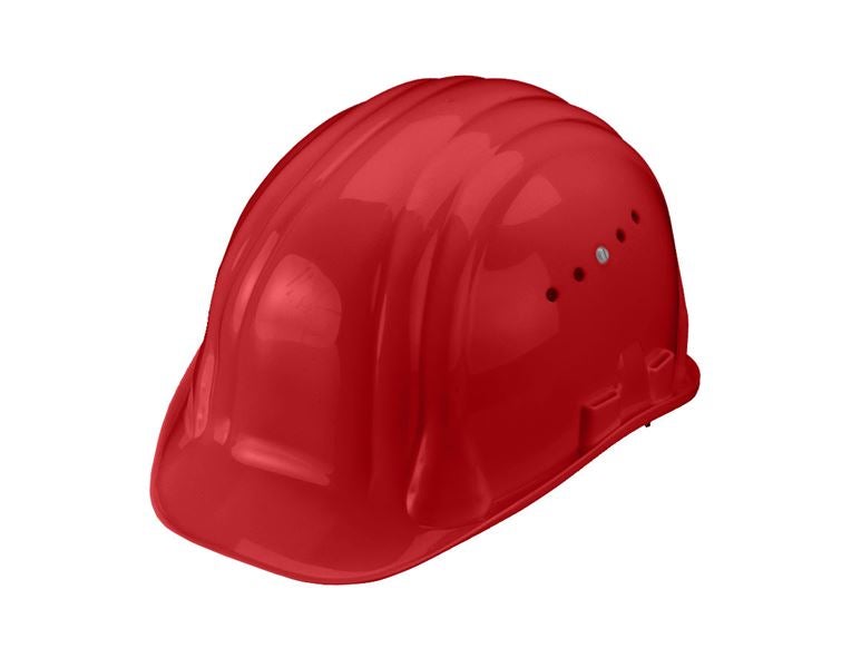 Vue principale, Protection de la tête, Casque Baumeister, 6 points, fermeture rotative, rouge