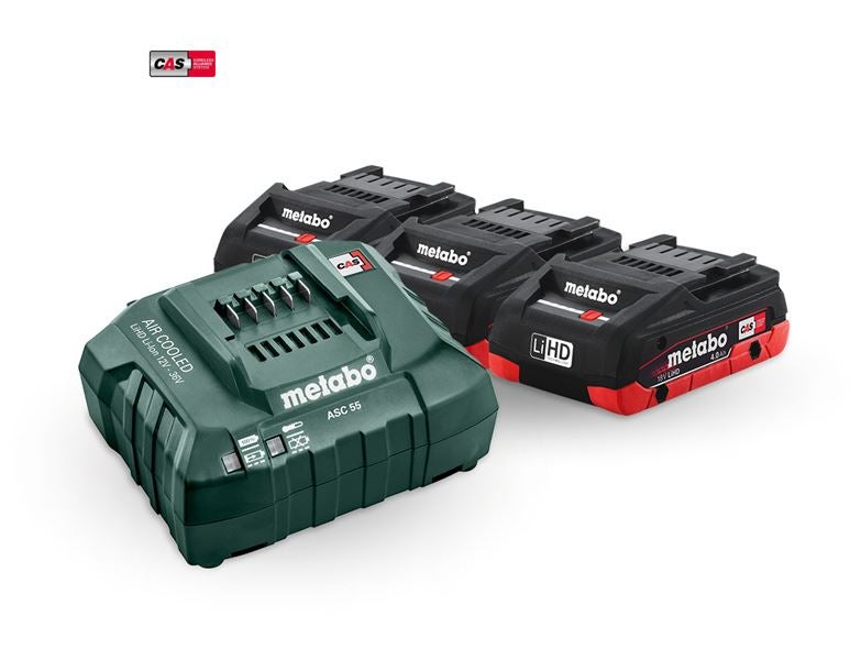 Metabo Pack batterie 3x 4,0 batteries LiHD + charg