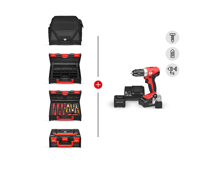 Werkzeug-Set Elekt+Multi Bohrschrauber+STRAUSSbox