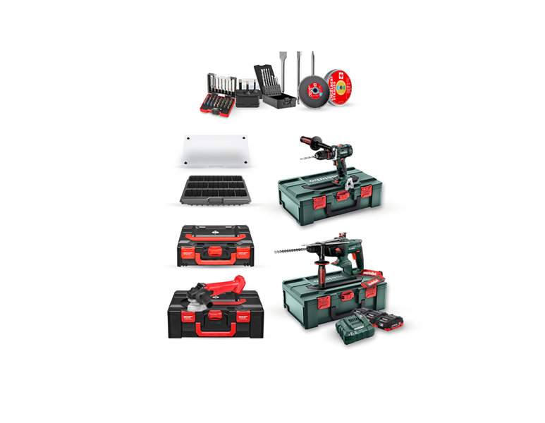 Pack combiné Metabo 18V X 3x4,0 Ah ions lithium+ch