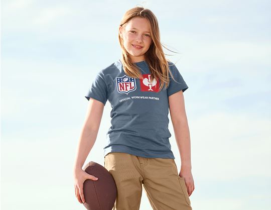 Vue 2, NFL T-Shirt cotton, kids, bleu oxyde