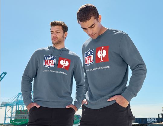 Vue 1, NFL Sweatshirt cotton, bleu oxyde