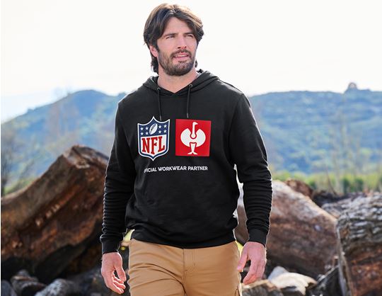 Vue 1, NFL Hoodie cotton, noir