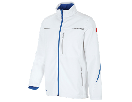 Hoofdaanzicht, Softshell­jack e.s.​motion 2020, wit/gentiaanblauw