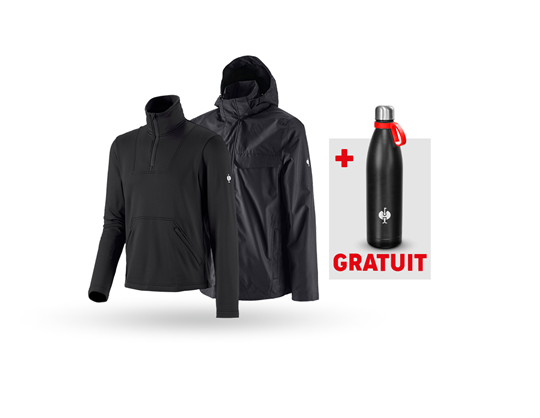 Vue principale, KIT : Veste de pluie +Fonction-Troyer e.s.​concrete, noir