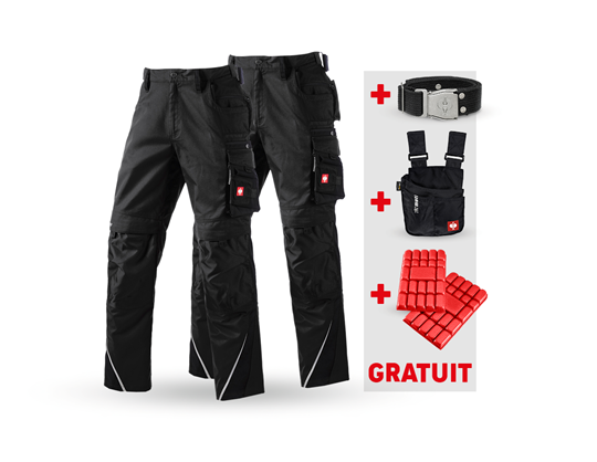 Vue principale, KIT : Pantalon + pantalon d'hiver e.s.​motion, noir