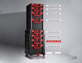 Aanzicht, STRAUSSbox 118 midi, zwart/rood