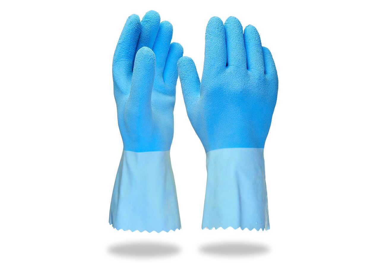 Gecoate: Speciale latex handschoenen Hy Blue