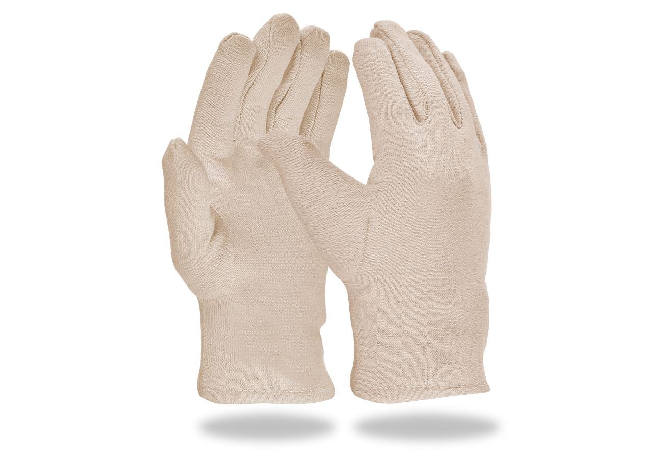 Textil: Trikot-Handschuhe, schwer, 12er Pack + weiß