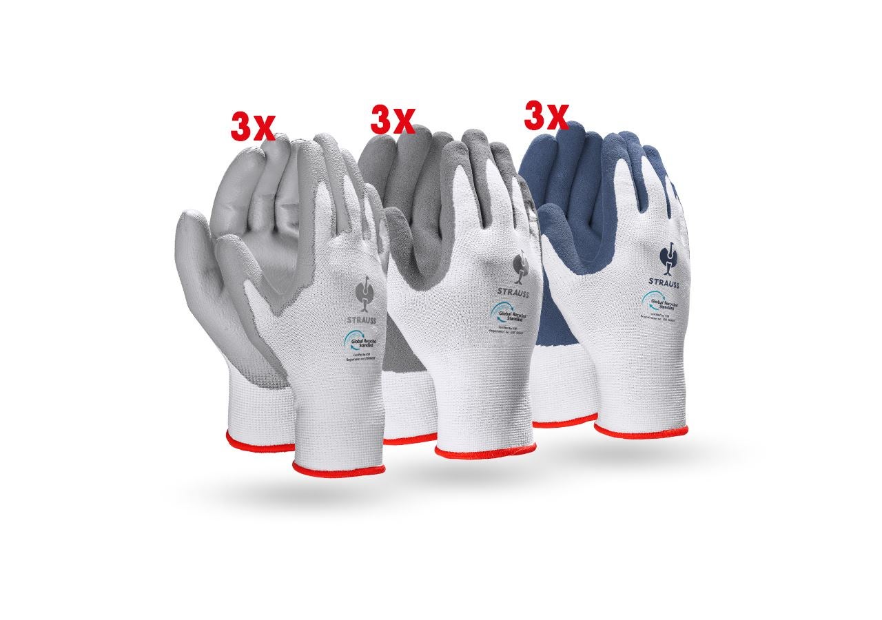 Sets | Zubehör: Test-Set: Handschuhe recycled, 9 Paar