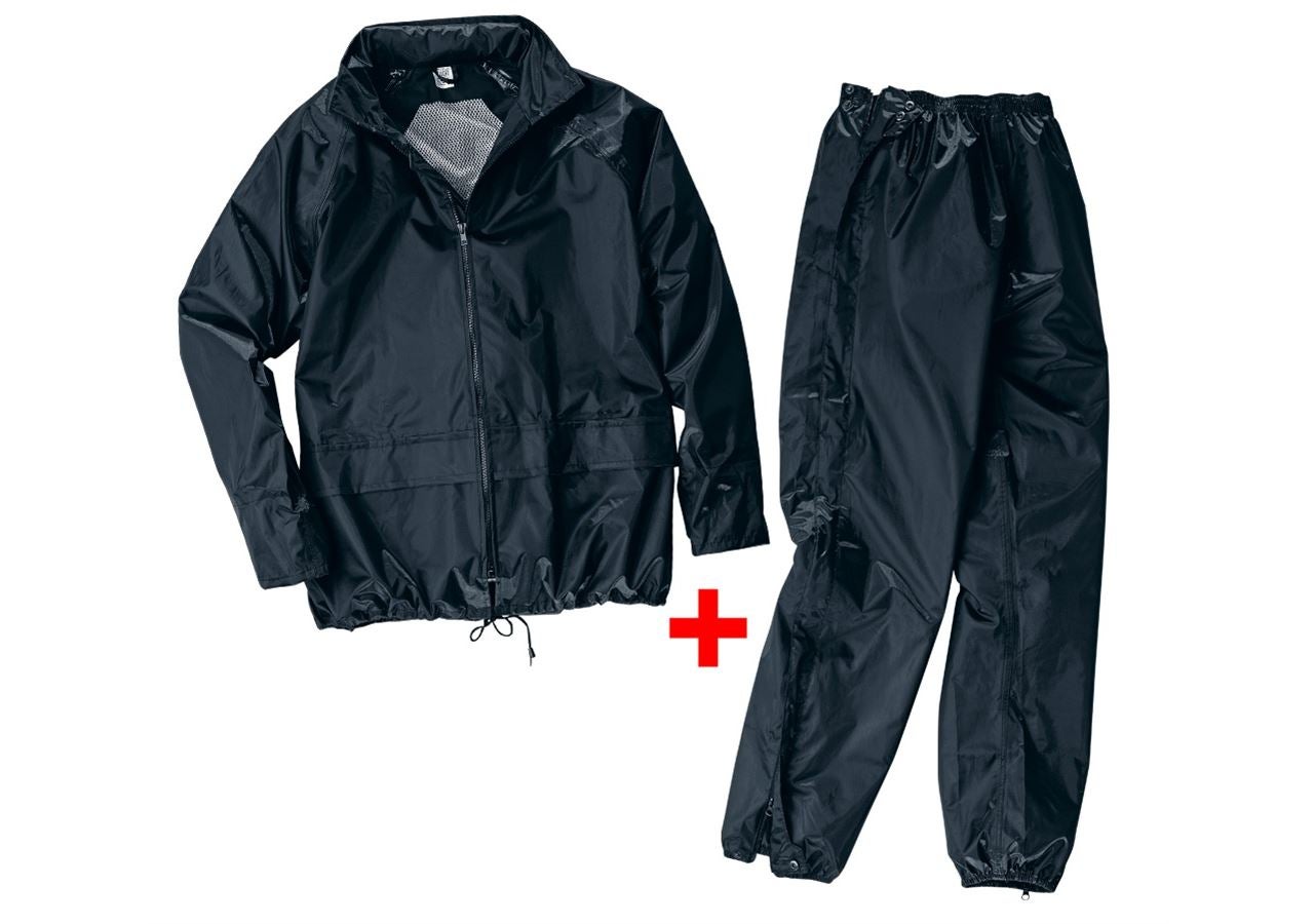 Werkjassen: Set regenjack/-broek + zwart