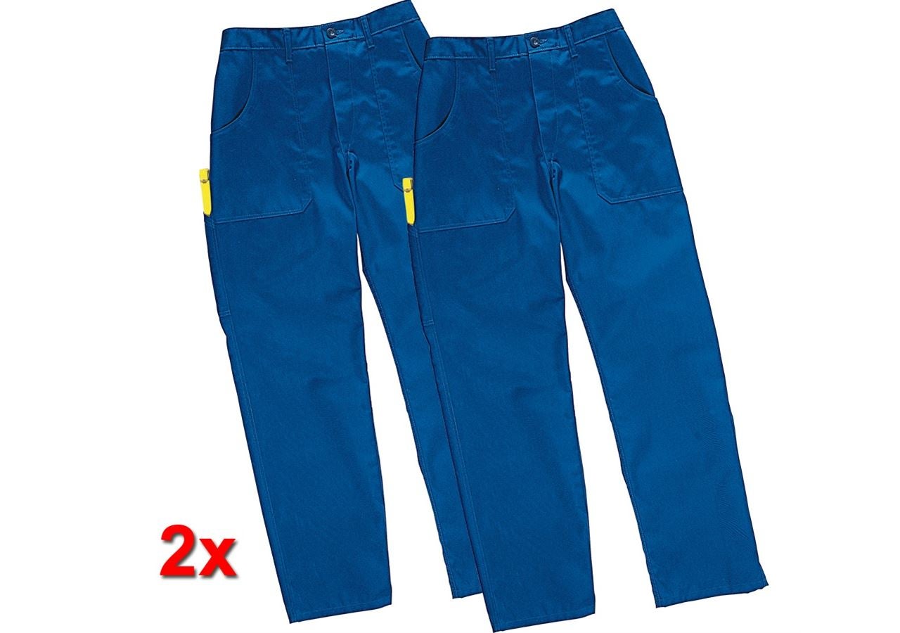 Pantalons de travail: Pantalon élastique Economy, lot de 2 + bleu royal