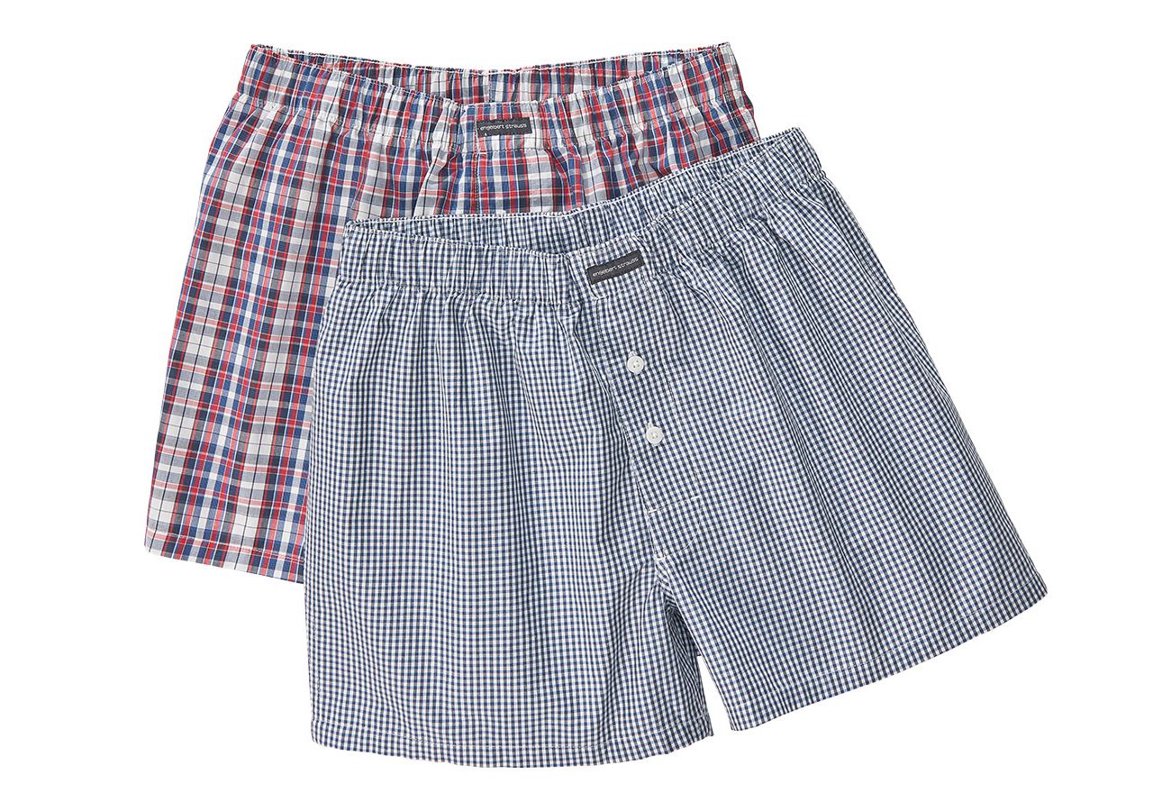 Ondergoed | Thermokleding: e.s. Boxershorts, per 2 + wit/pacific+rood/pacific/wit