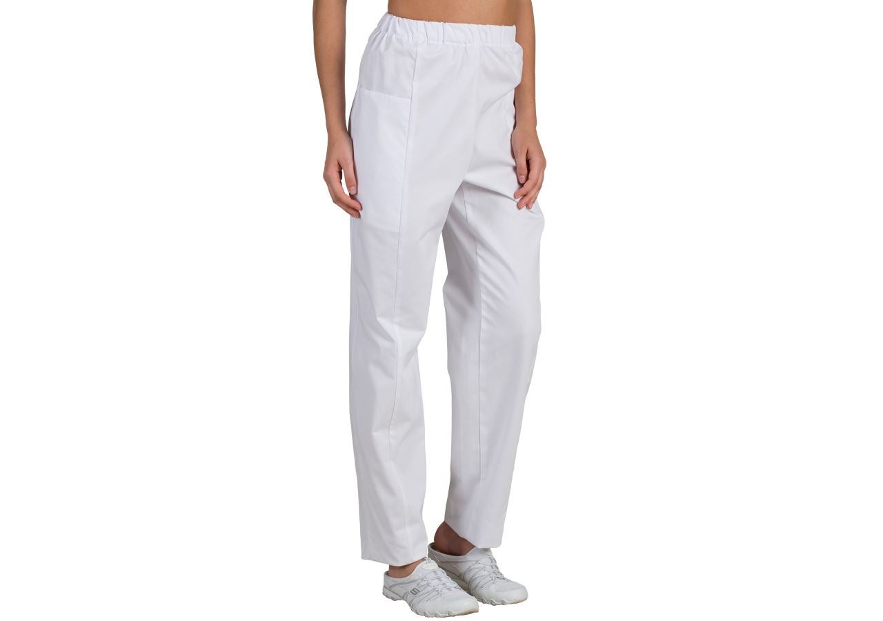 Pantalons de travail: Pantalon pour femme Gabi + blanc