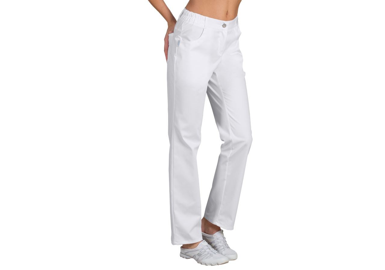 Pantalons de travail: Pantalon pour femme Winnie + blanc