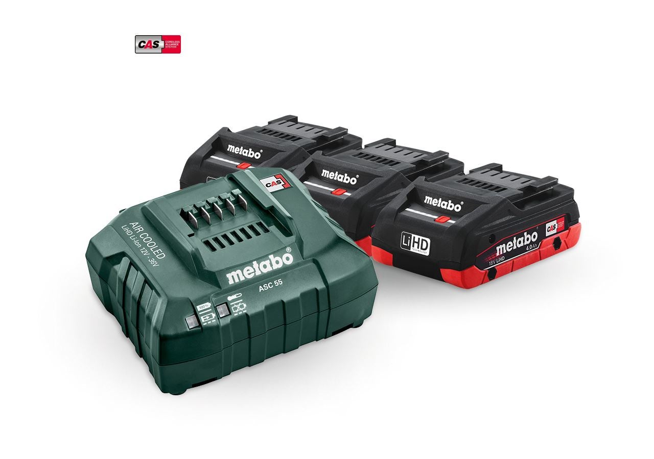 Outils électriques: Metabo Pack batterie 3x 4,0 batteries LiHD + charg