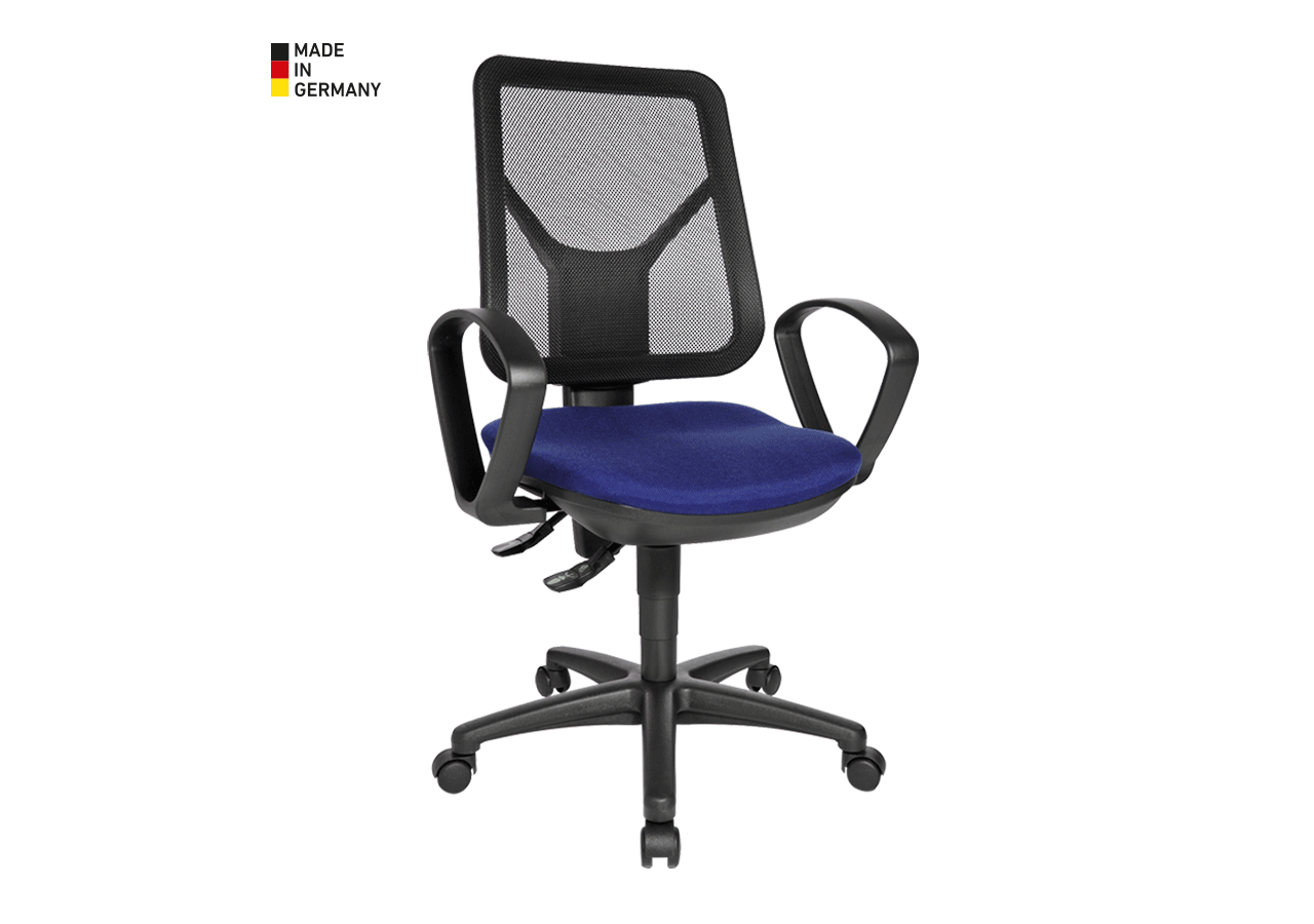 Chaises: Chaise de bureau pivotante Ergo + bleu