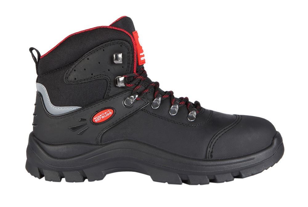 S3: S3 Chaussures hautes de sécurité David + noir/rouge