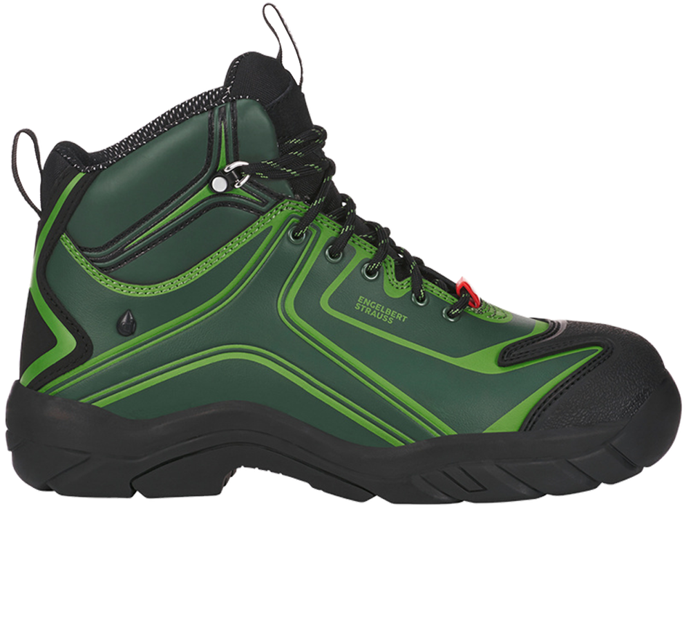 Charpentier / Couvreur_Chaussures: e.s. S3 Chaussures hautes de sécurité Kajam + vert/vert d'eau