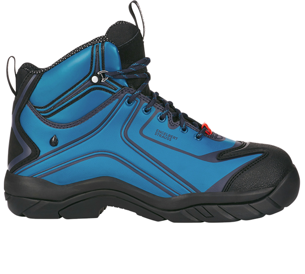 Charpentier / Couvreur_Chaussures: e.s. S3 Chaussures hautes de sécurité Kajam + atoll/bleu foncé